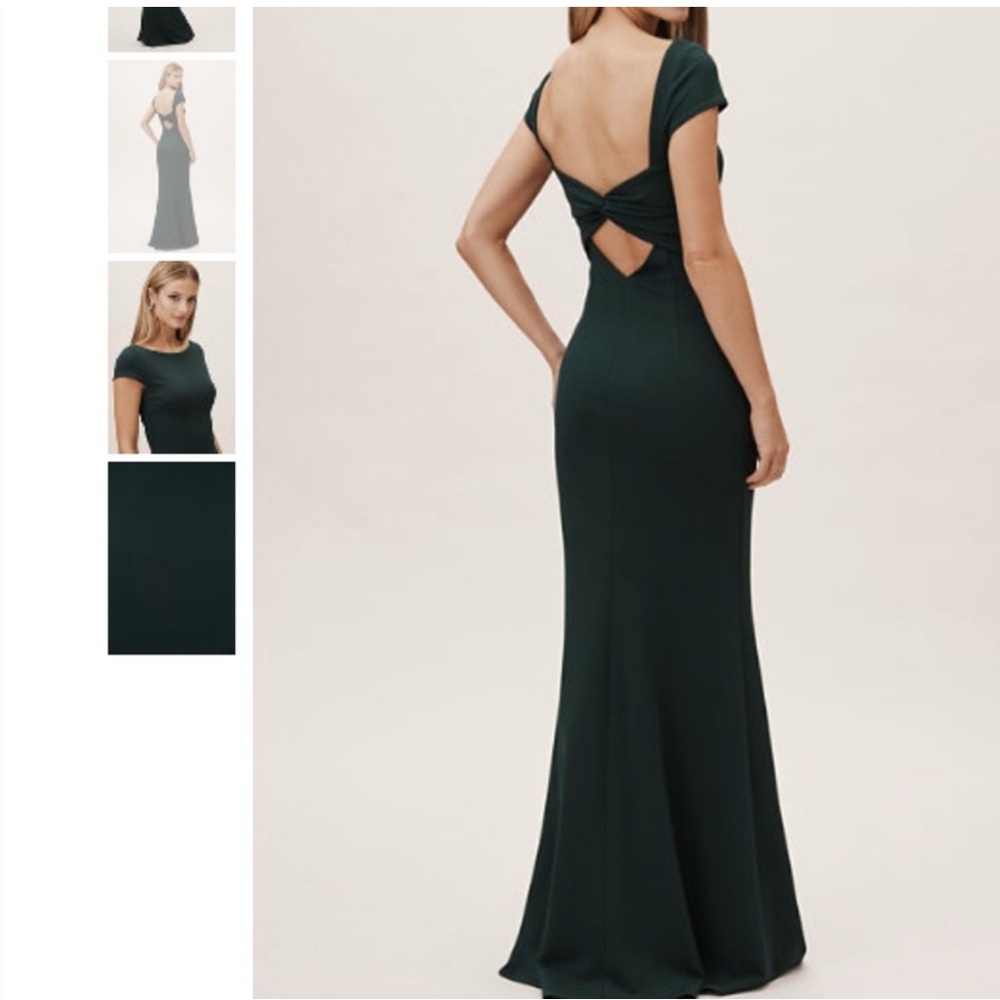 NWT BHLDN, Katie May, Madison Back Bow Gown, Green